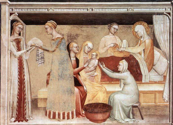 GIOVANNI DA MILANO The Birth of the Virgin oil painting image